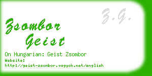 zsombor geist business card